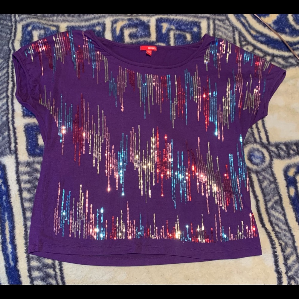 Sparkling purple shirt NWOT size medium